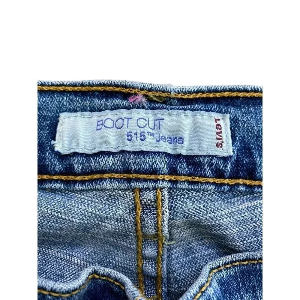Levi's 515 Women's Blue Low Rise Bootcut Flare Leg Denim Jean 14